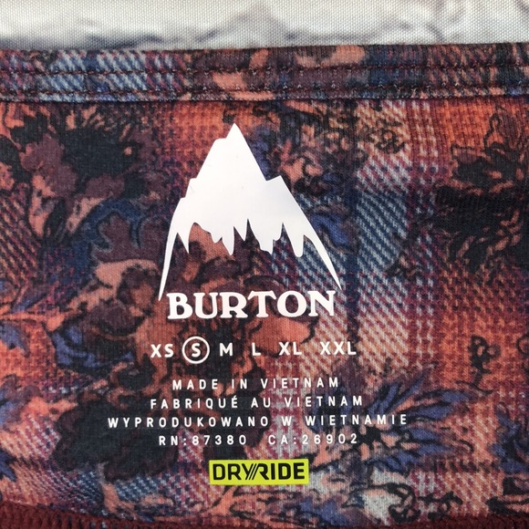 Burton Dryride Midweight Baselayer Capri Leggings Floral Plaid Sz S - Picture 11 of 16